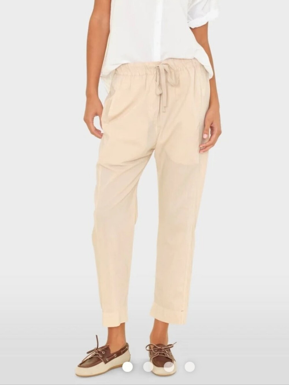 Xirena Parchment Draper Pants Cotton Poplin Small Casual Easy Slouchy - Picture 7 of 7